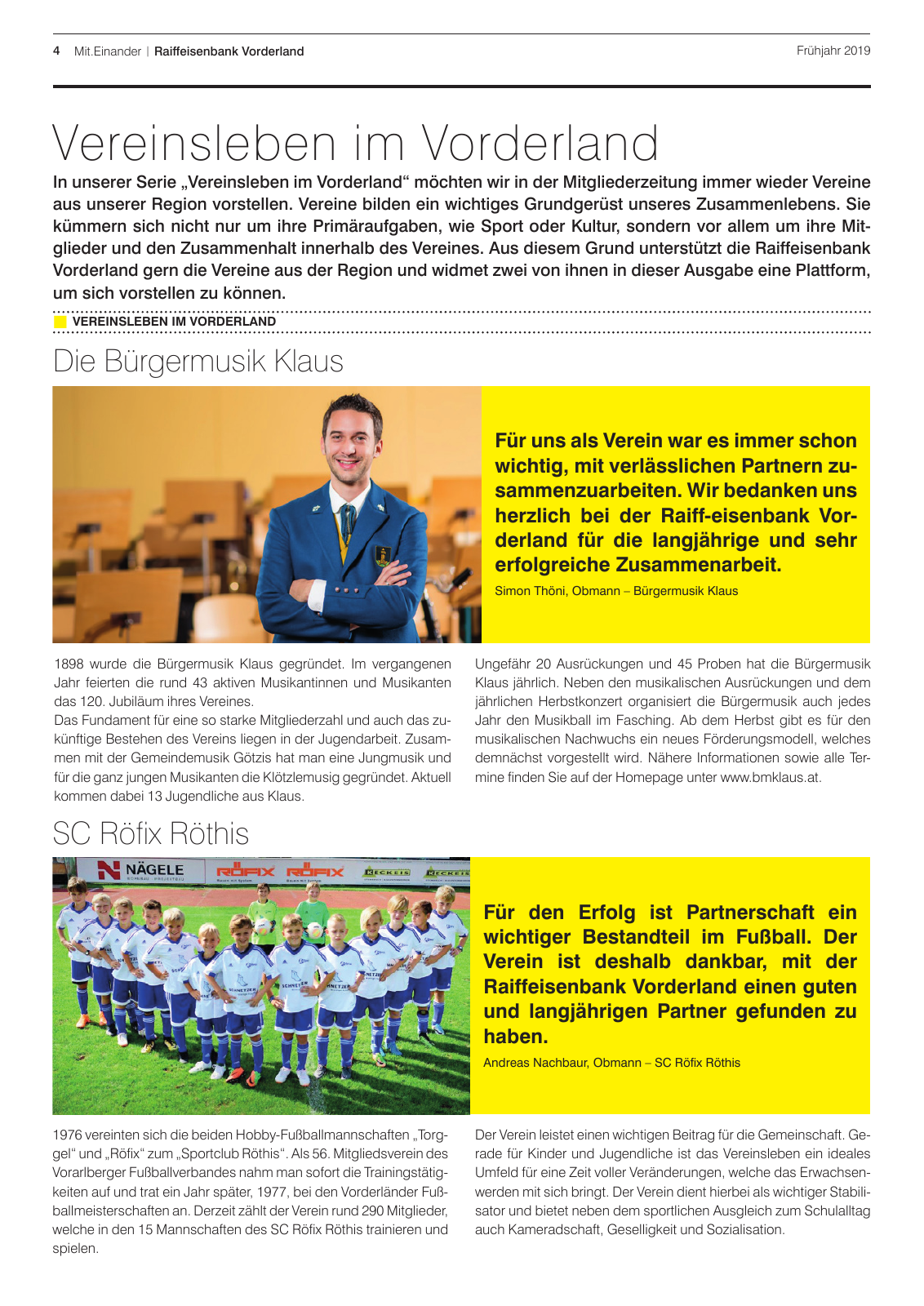 Vorschau Mitgliederzeitung RB Vorderland Frühjahr 2019 Seite 4
