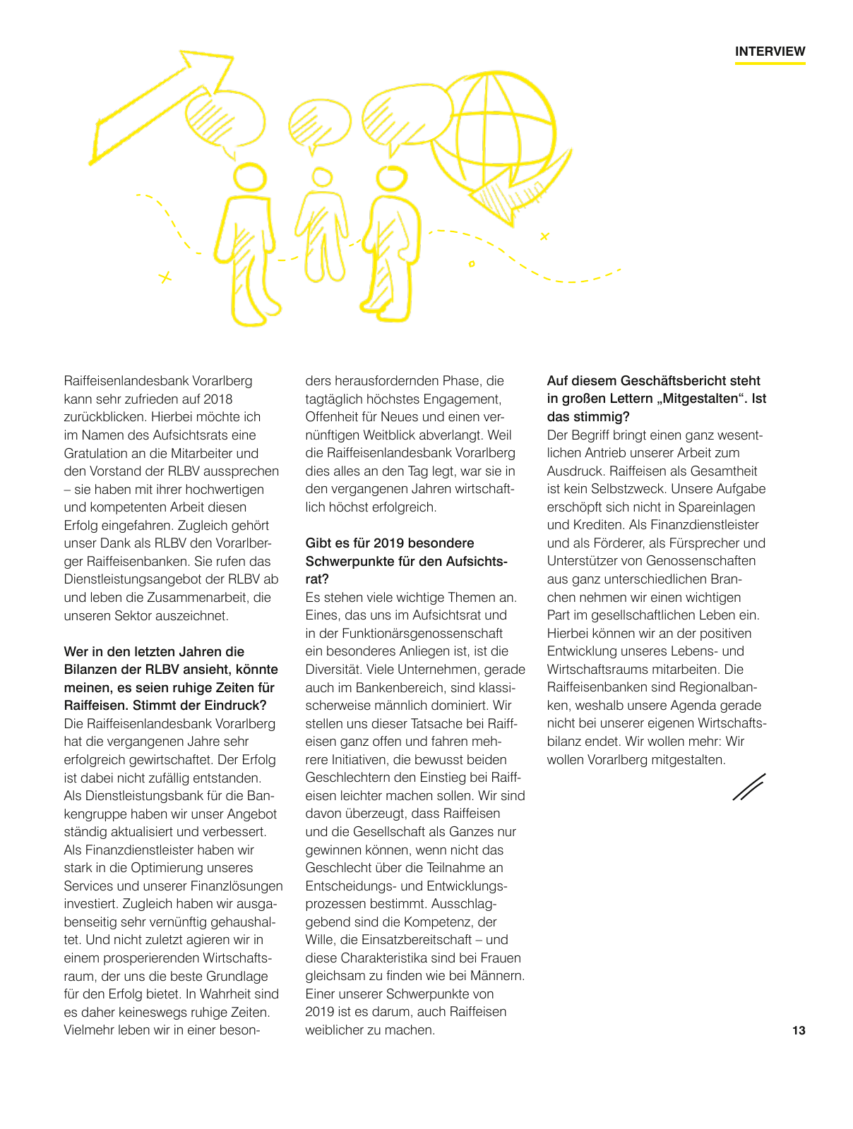 Vorschau Geschäftsbericht Raiffeisenlandesbank Vorarlberg 2018 Seite 13