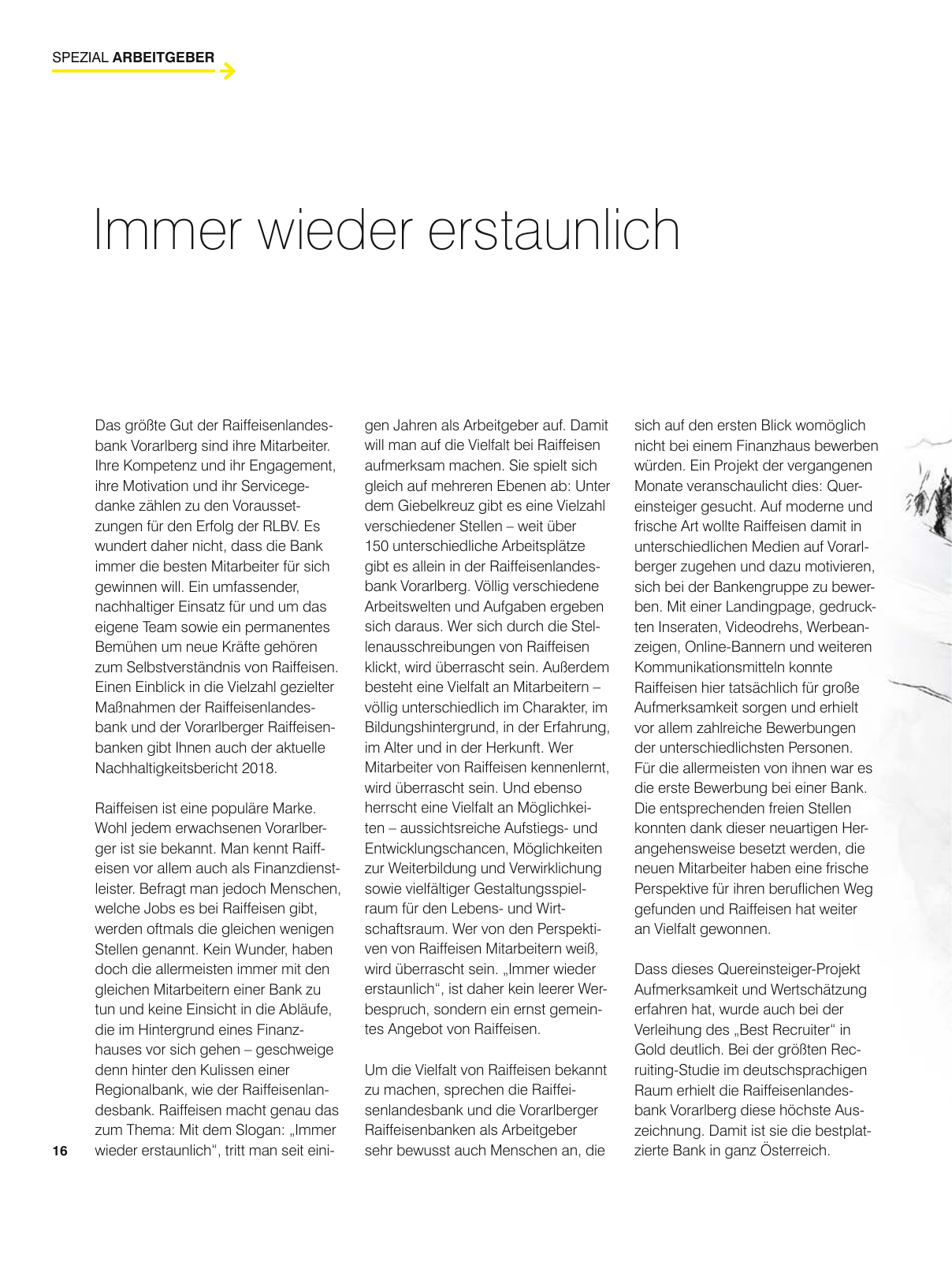 Vorschau Geschäftsbericht Raiffeisenlandesbank Vorarlberg 2018 Seite 16