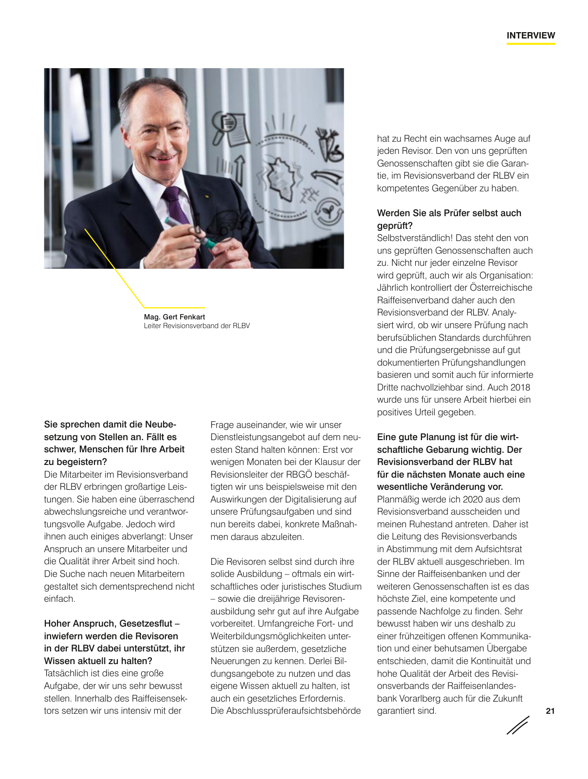 Vorschau Geschäftsbericht Raiffeisenlandesbank Vorarlberg 2018 Seite 21