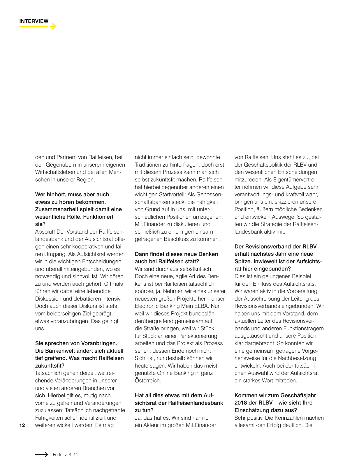 Vorschau Geschäftsbericht Raiffeisenlandesbank Vorarlberg 2018 Seite 12