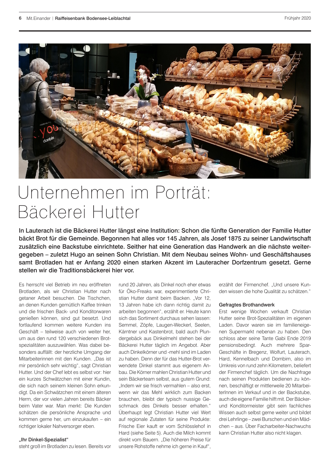Vorschau Mitgliederzeitung RB Bodensee-Leiblachtal Frühjahr 2020 Seite 6
