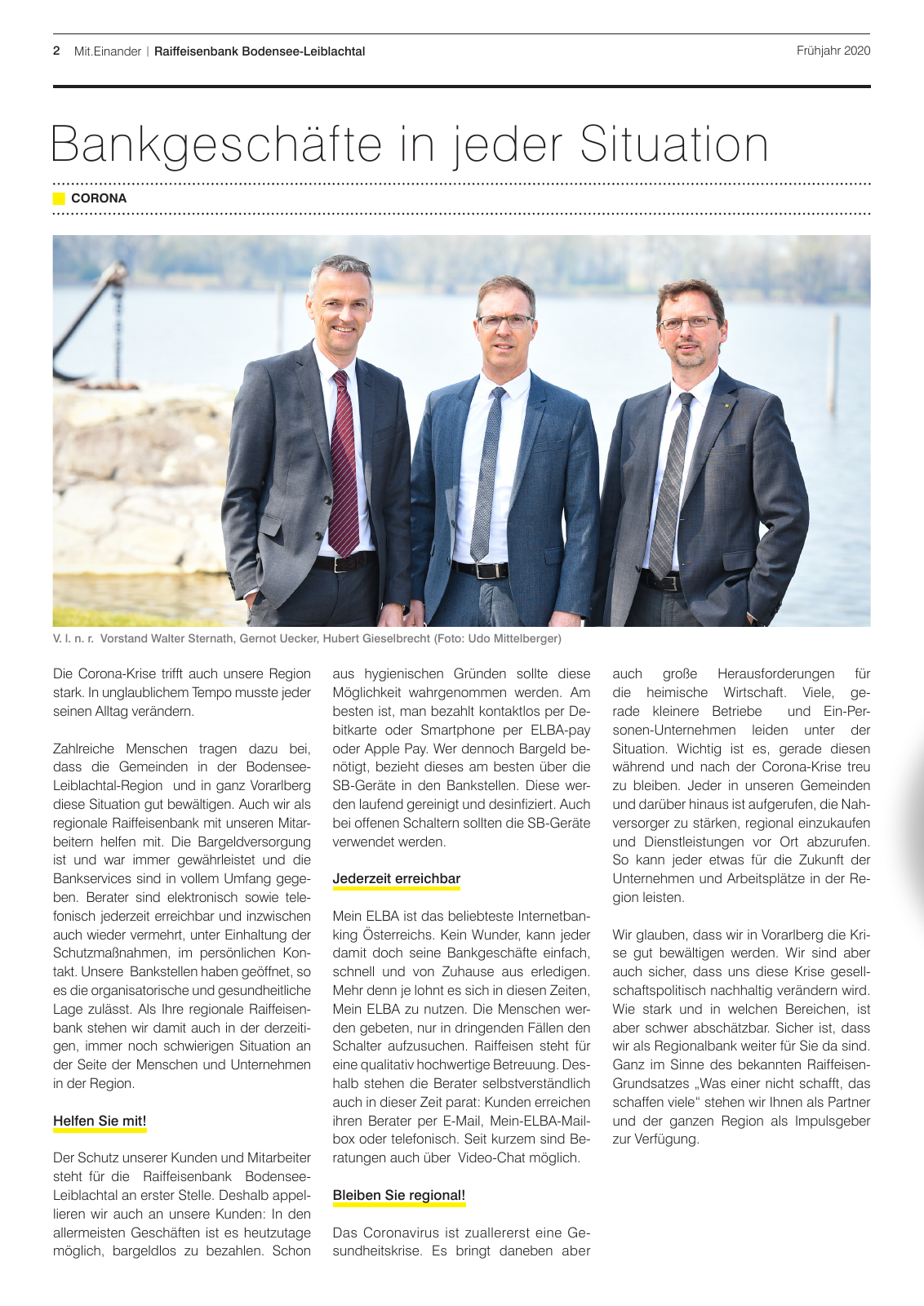 Vorschau Mitgliederzeitung RB Bodensee-Leiblachtal Frühjahr 2020 Seite 2