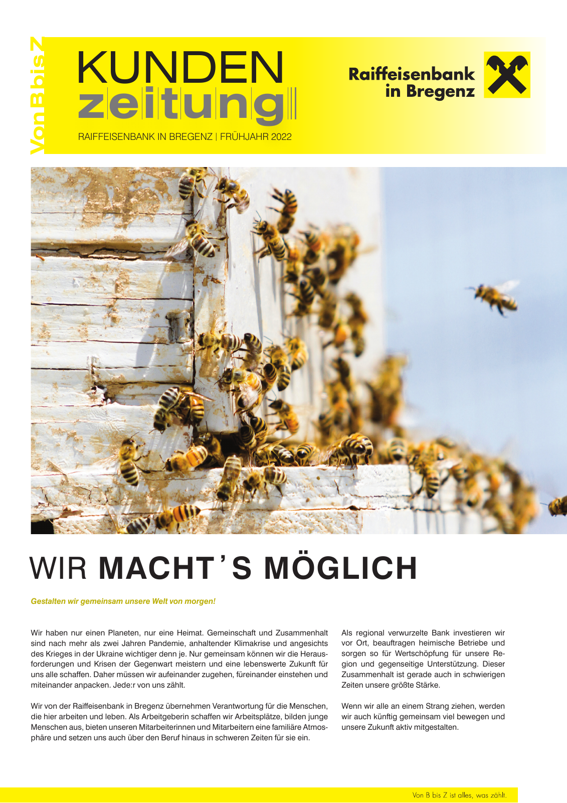 Vorschau Kundenzeitung RiB Frühjahr 2022 Seite 1