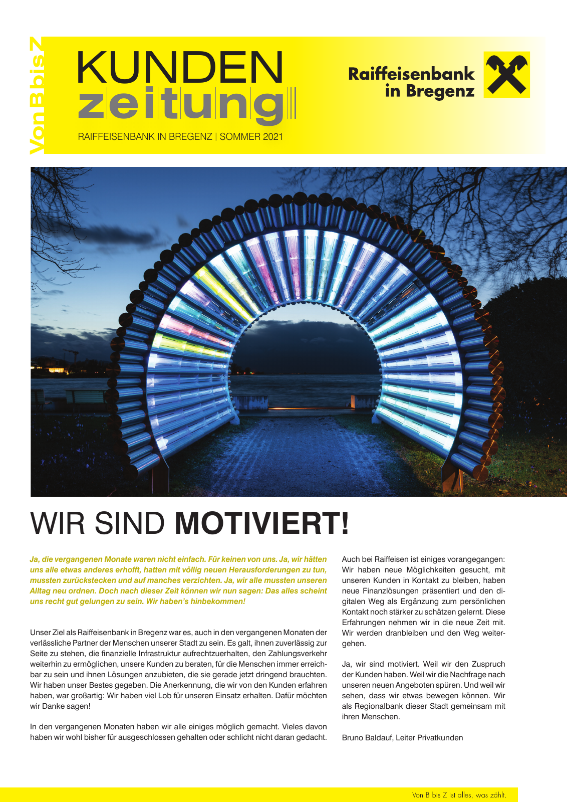 Vorschau RIB Kundenzeitung Sommer 2021 Seite 1