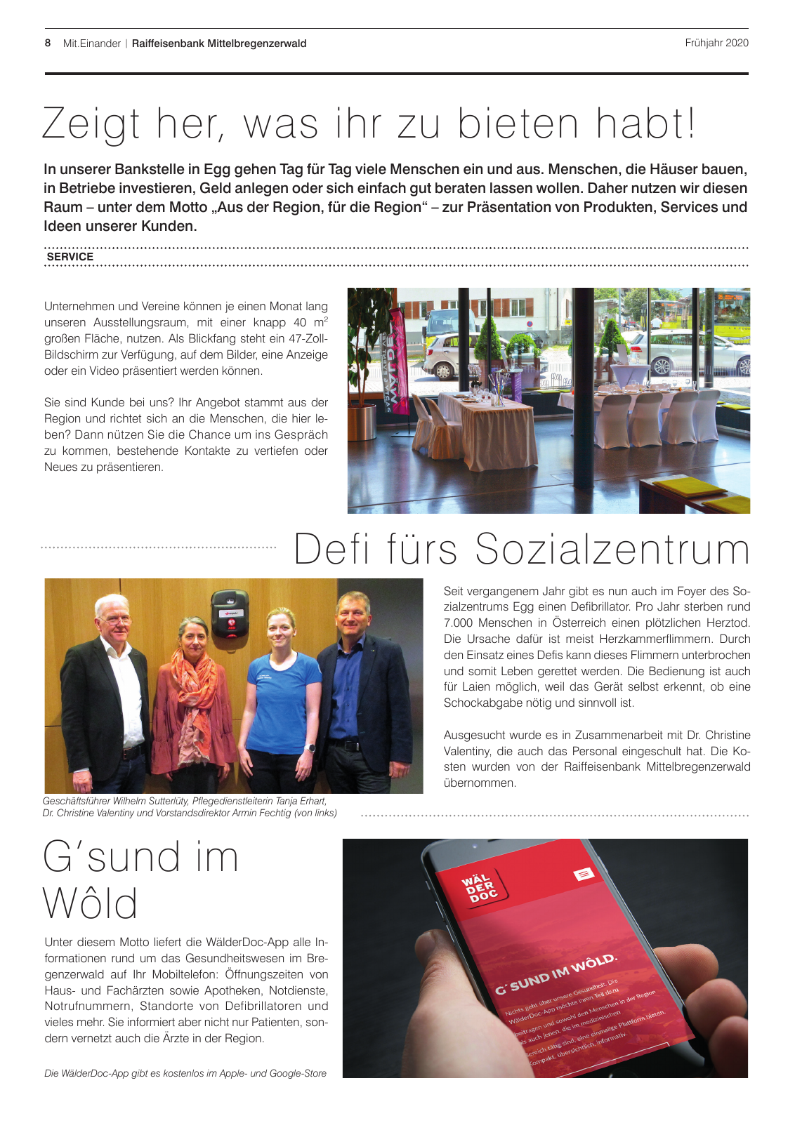 Vorschau Mitgliederzeitung RB Mittelbregenzerwald Frühjahr 2020 Seite 8