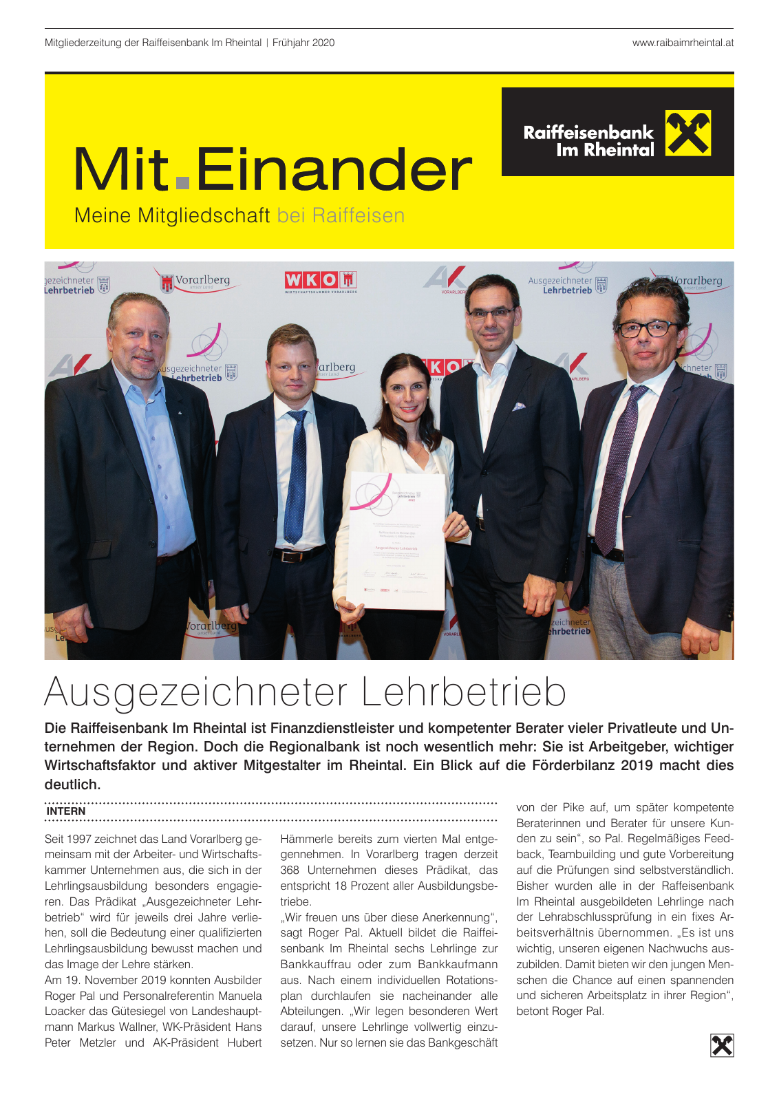 Vorschau Mitgliederzeitung Rheintal 2020 Frühjahr Seite 3