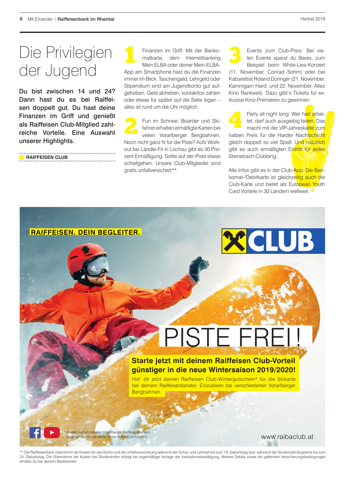 Vorschau Mitgliederzeitung RB im Rheintal Herbst 2019 Seite 8