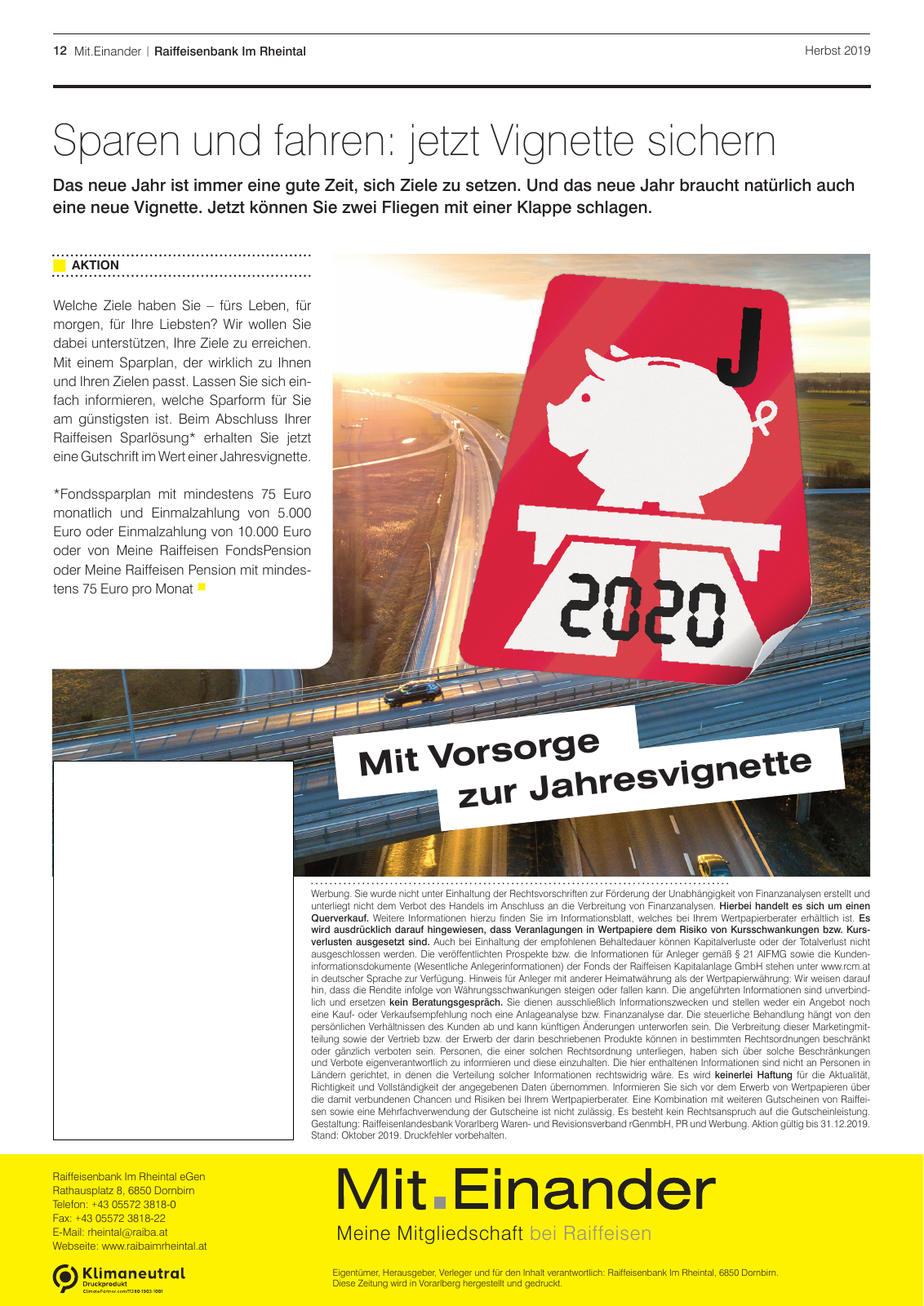 Vorschau Mitgliederzeitung RB im Rheintal Herbst 2019 Seite 12
