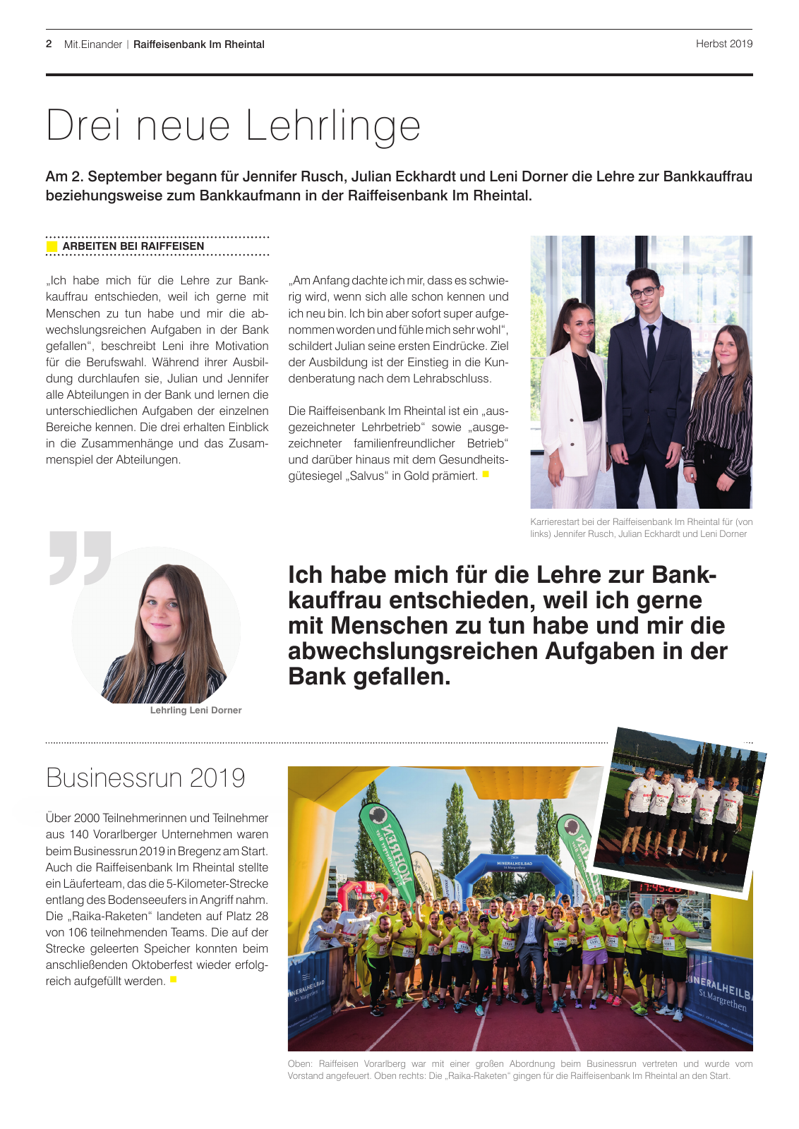 Vorschau Mitgliederzeitung RB im Rheintal Herbst 2019 Seite 2