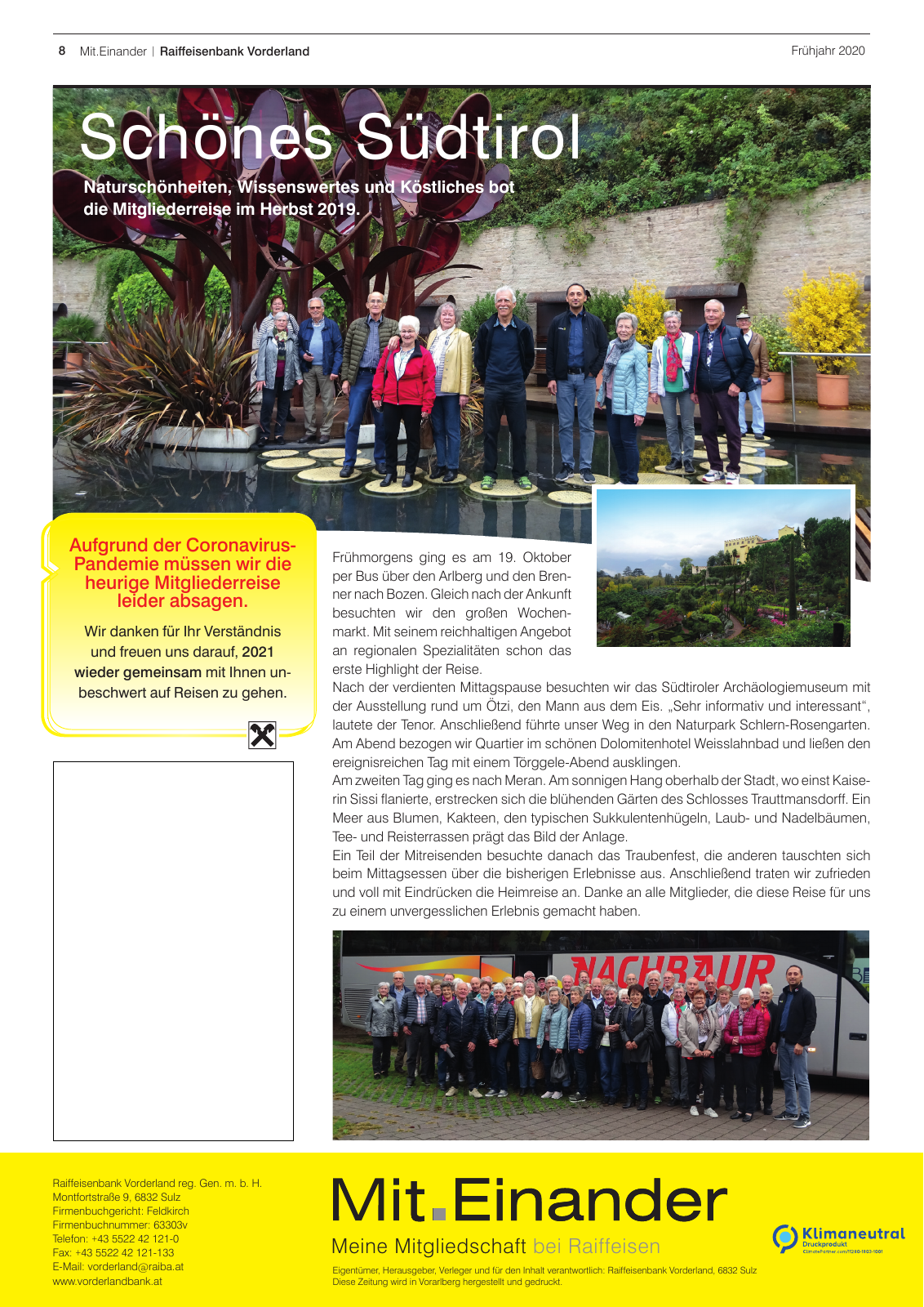 Vorschau Mitgliederzeitung RB Vorderland Frühjahr 2020 Seite 8