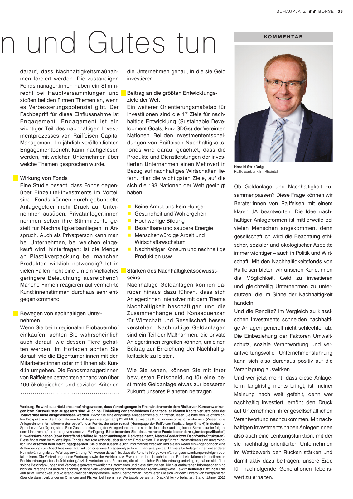 Vorschau Schauplatz Börse Magazin Jänner 2023 Seite 5